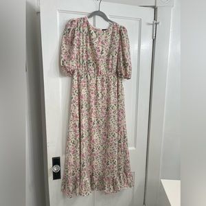 Floral tie back dress
